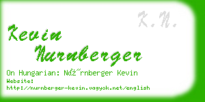 kevin nurnberger business card